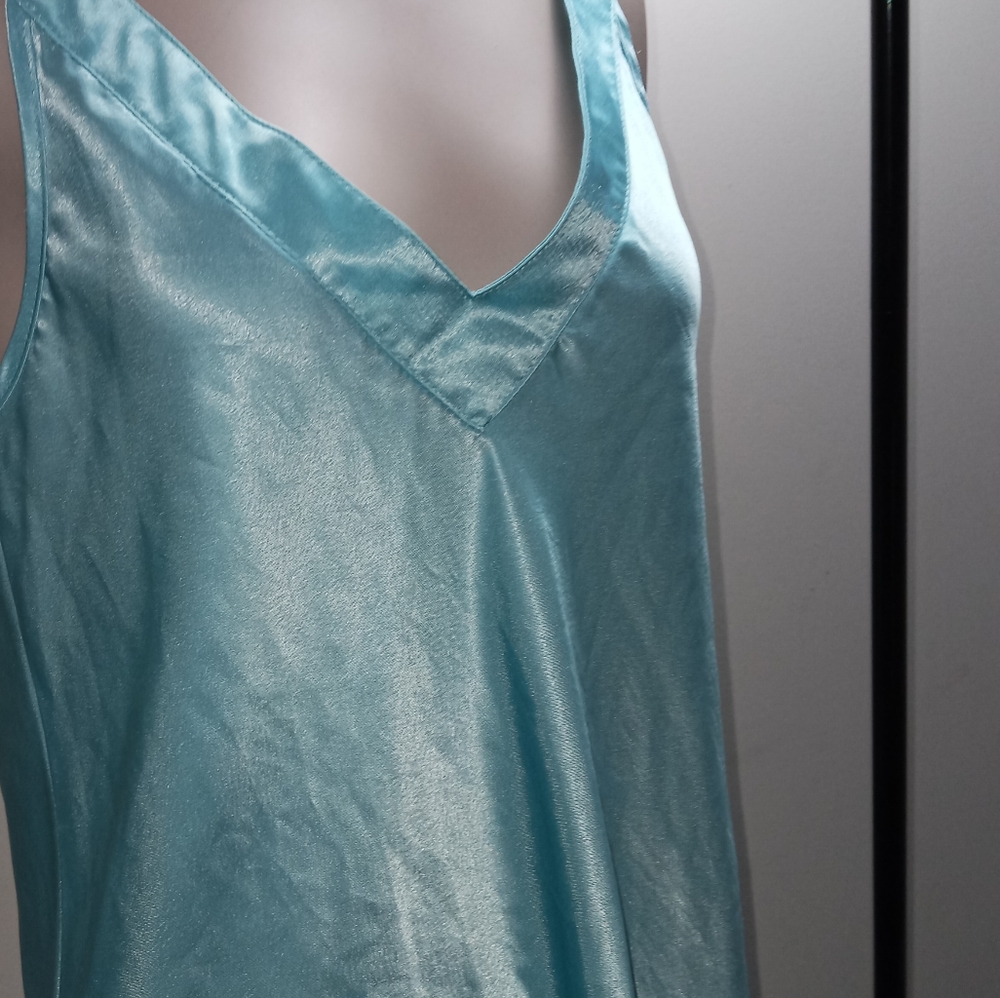 Vintage Jayre pastel blue satin slip dress size small - Picture 5 of 6